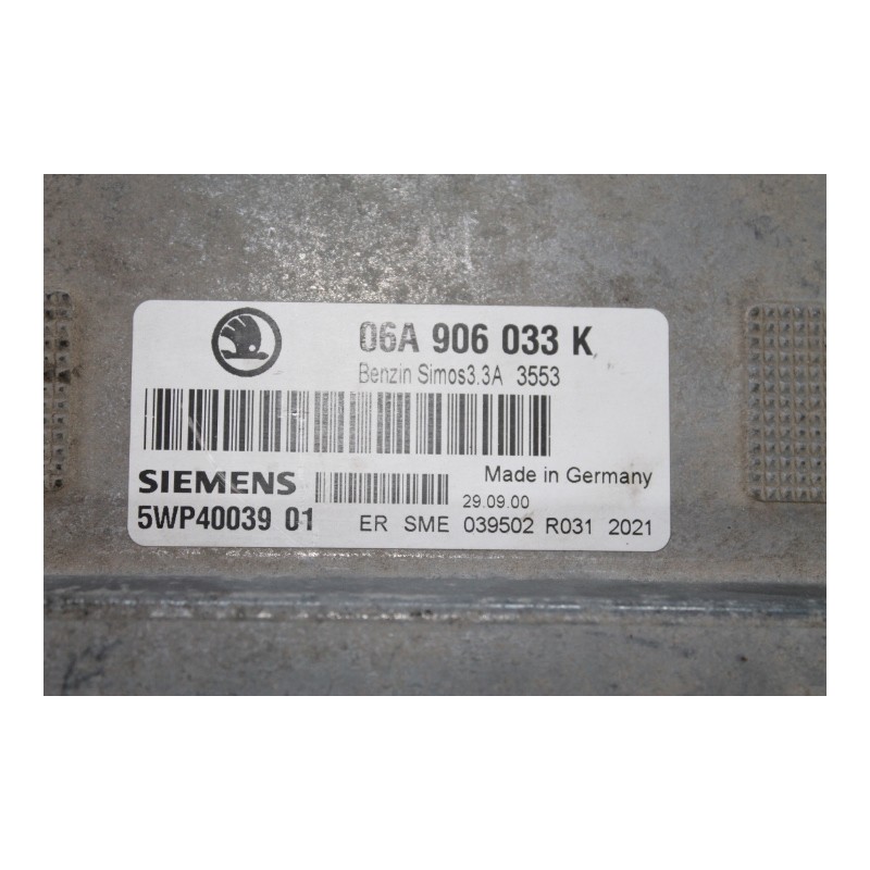 SKODA- OCTAVIA - Εγκέφαλος--06A906033K 5WP4003901-ΕΤΟΣ:2002. Μεταχειρισμένα ανταλλακτικά αυτοκινήτων www.usedparts.gr--- Απόσυρσ