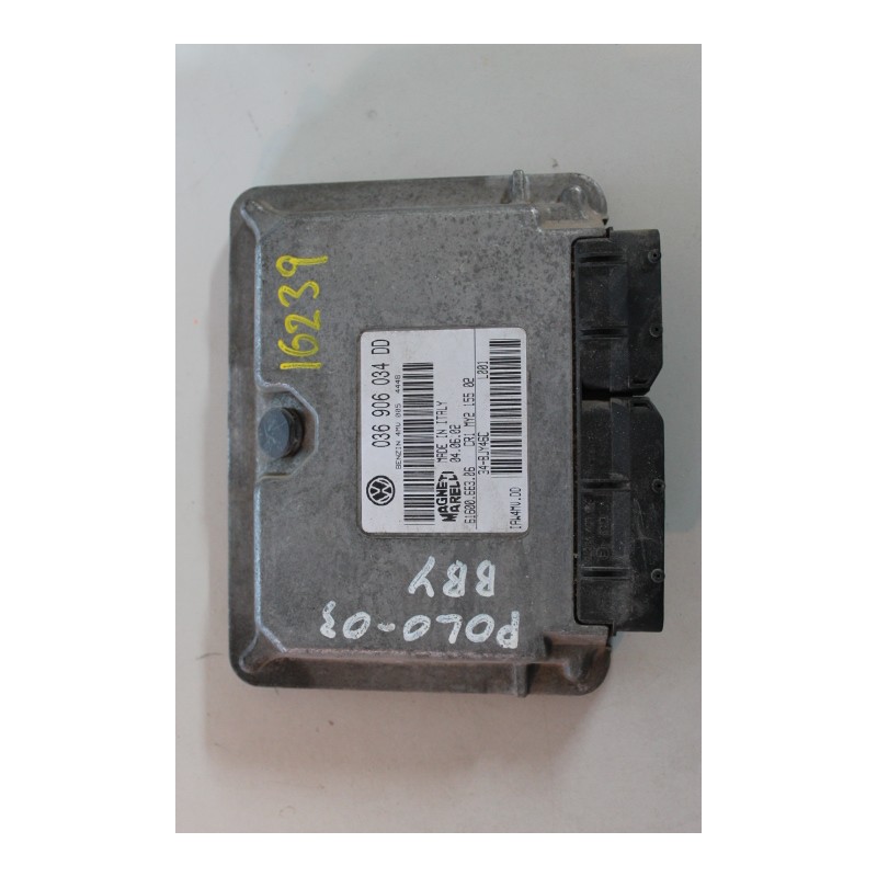 VW- POLO - Εγκέφαλος--036906034DD MM 6160066306-ΕΤΟΣ:2003. Μεταχειρισμένα ανταλλακτικά αυτοκινήτων www.usedparts.gr--- Απόσυρση