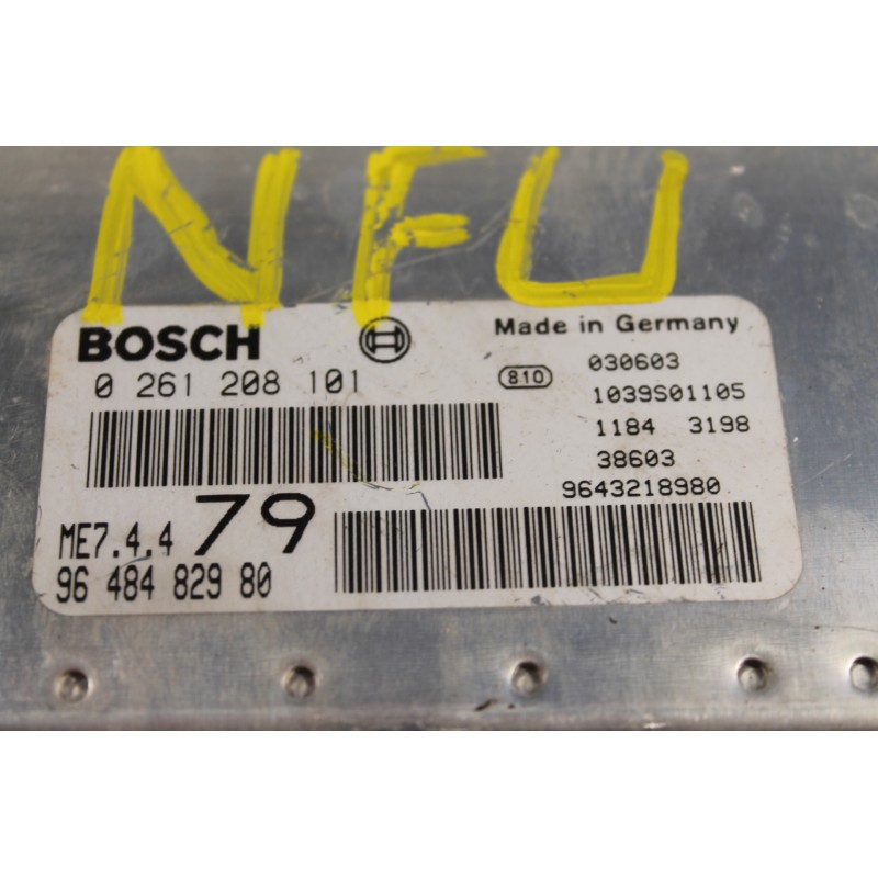 PEUGEOT - 206 - Εγκέφαλος ECU -  - ΕΤΟΣ: 2000 - ΚΩΔ.ΚΑΤ/ΣΤΗ: 0261208101  9648482980.Μεταχειρισμένα ανταλλακτικά αυτοκινήτων www.
