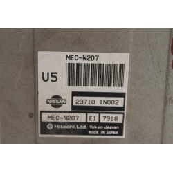NISSAN - ALMERA - Εγκέφαλος ECU -  - ΕΤΟΣ: 1998 - ΚΩΔ.ΚΑΤ/ΣΤΗ: MECN207  237101N002.Μεταχειρισμένα ανταλλακτικά αυτοκινήτων www.u