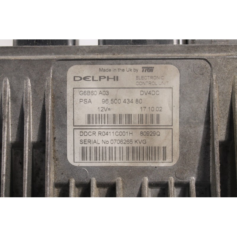 CITROEN - C3 - Εγκέφαλος ECU -  - ΕΤΟΣ: 2005 - ΚΩΔ.ΚΑΤ/ΣΤΗ: G6B60A03  9650043480.Μεταχειρισμένα ανταλλακτικά αυτοκινήτων www.use