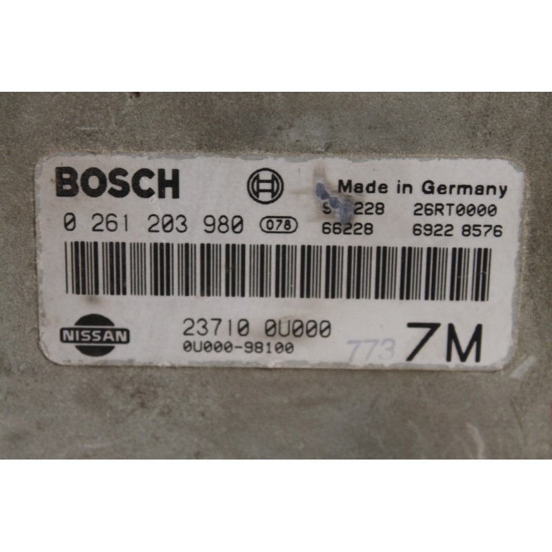 NISSAN - MICRA - Εγκέφαλος ECU -  - ΕΤΟΣ: 2000 - ΚΩΔ.ΚΑΤ/ΣΤΗ: 0261203980  6622869228576.Μεταχειρισμένα ανταλλακτικά αυτοκινήτων