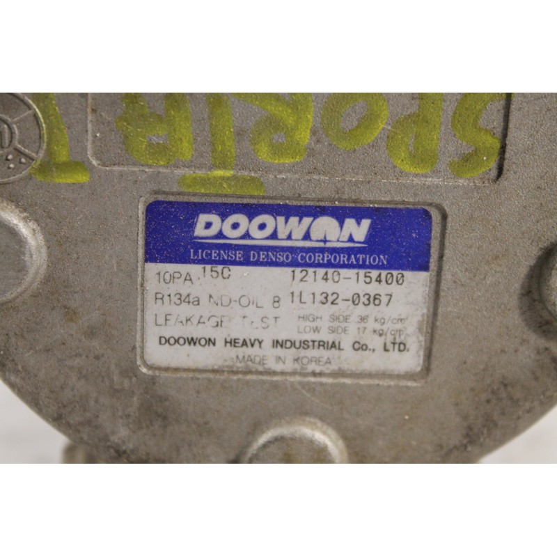 KIA - SPORTAGE - Κομπρεσέρ AC -  - ΕΤΟΣ: 2000 - ΚΩΔ.ΚΑΤ/ΣΤΗ: 12140-15400  1L132-0367.Μεταχειρισμένα ανταλλακτικά αυτοκινήτων www