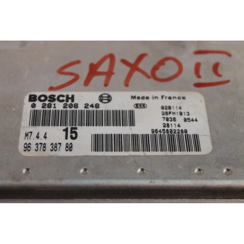 CITROEN - SAXO - Εγκέφαλος ECU -  - ΕΤΟΣ: 2000 - ΚΩΔ.ΚΑΤ/ΣΤΗ: 0261206246  9637838780.Μεταχειρισμένα ανταλλακτικά αυτοκινήτων www