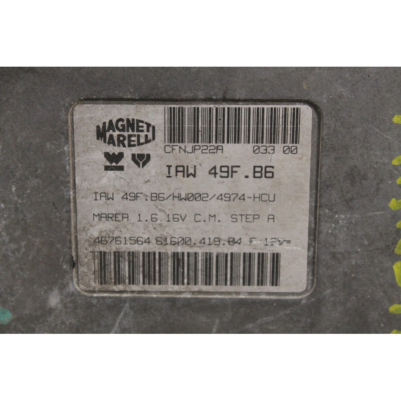 FIAT - MAREA - Εγκέφαλος ECU -  - ΕΤΟΣ: 1998 - ΚΩΔ.ΚΑΤ/ΣΤΗ: IAW49FB6.Μεταχειρισμένα ανταλλακτικά αυτοκινήτων www.usedparts.gr.Απ