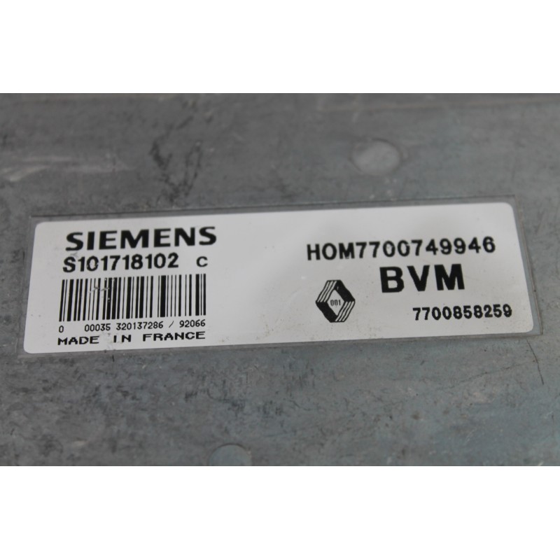 RENAULT - R19 - Εγκέφαλος ECU -  - ΕΤΟΣ: 1995 - ΚΩΔ.ΚΑΤ/ΣΤΗ: H0M7700749946  S101718102C.Μεταχειρισμένα ανταλλακτικά αυτοκινήτων