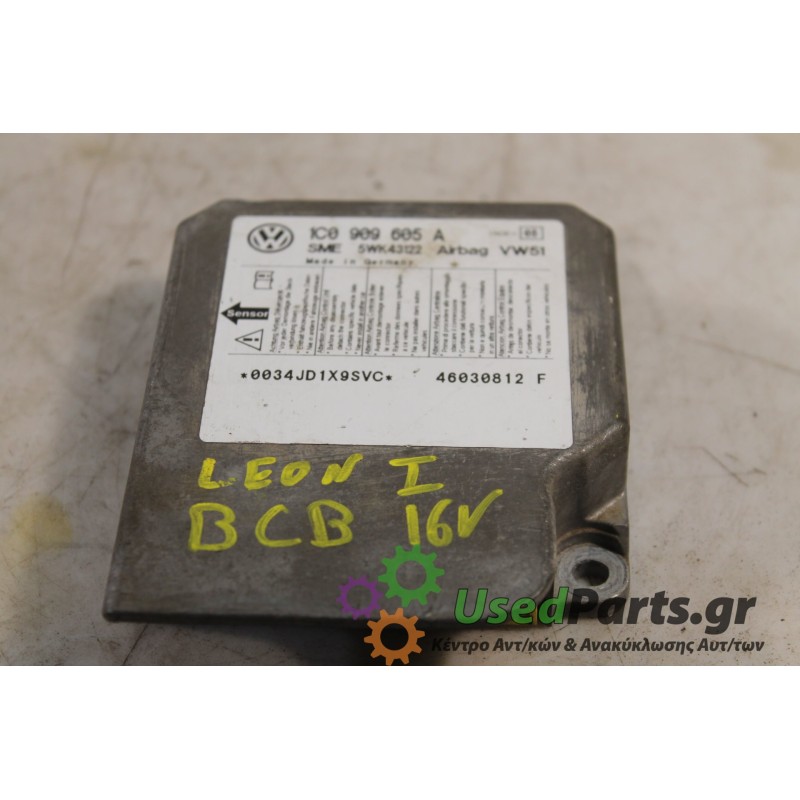 SEAT - LEON - Εγκέφαλος ECU -  - ΕΤΟΣ: 2000 - ΚΩΔ.ΚΑΤ/ΣΤΗ: 1C0909605A  SME5WK43122.Μεταχειρισμένα ανταλλακτικά αυτοκινήτων www.u