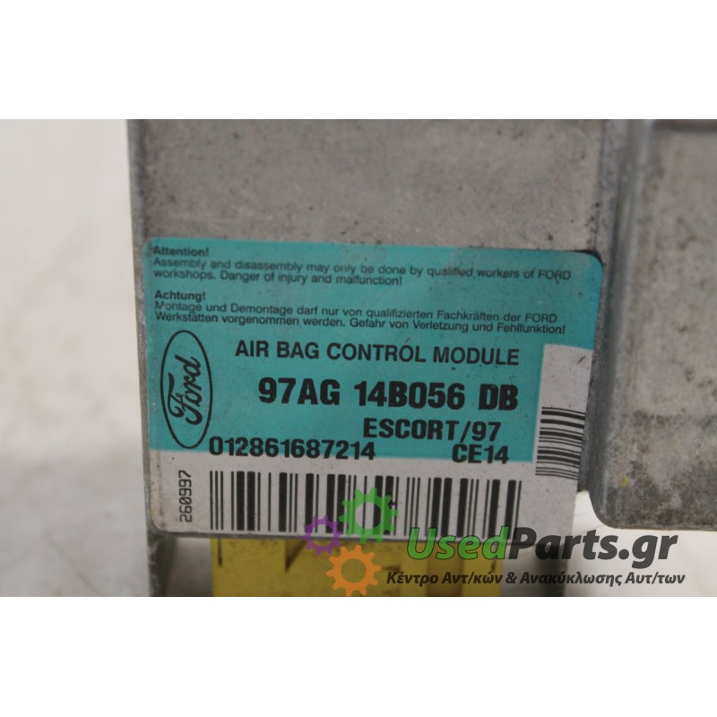 FORD - ESCORT - Εγκέφαλος ECU -  - ΕΤΟΣ: 1998 - ΚΩΔ.ΚΑΤ/ΣΤΗ: 97AG14B056DB.Μεταχειρισμένα ανταλλακτικά αυτοκινήτων www.usedparts.
