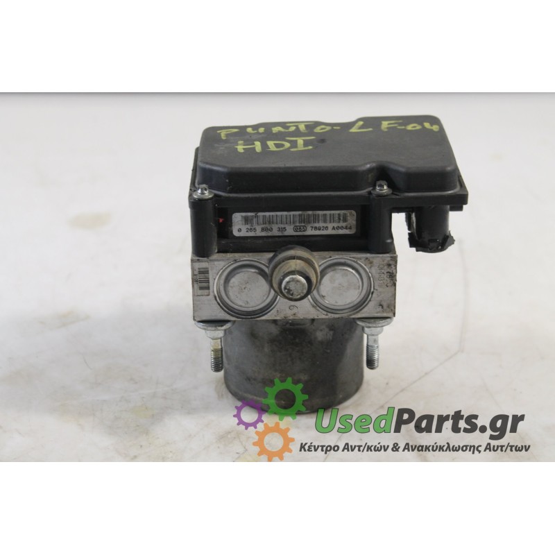 FIAT - PUNTO - Μονάδα ABS -  - ΘΕΣΗ:  - ΕΤΟΣ: 2004 - ΚΩΔ.ΚΑΤ/ΣΤΗ: 0265800315.Μεταχειρισμένα ανταλλακτικά αυτοκινήτων www.usedpar