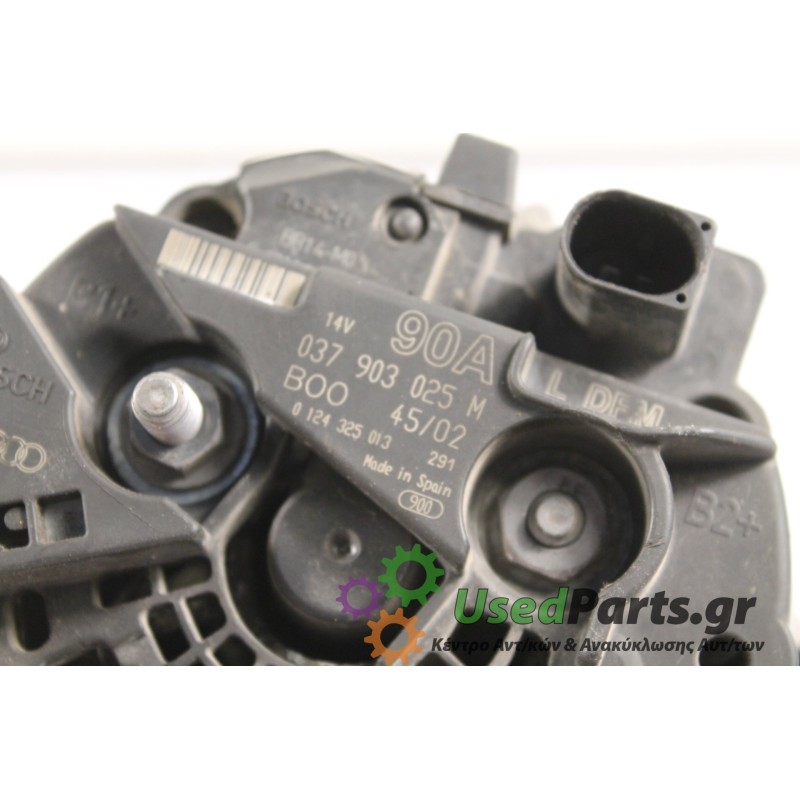 SEAT - IBIZA - Δυναμό -  - ΕΤΟΣ: 2004 - ΚΩΔ.ΚΑΤ/ΣΤΗ: 037903025M  90A.Μεταχειρισμένα ανταλλακτικά αυτοκινήτων www.usedparts.gr.Απ
