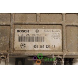 VW - POLO - Εγκέφαλος ECU -  - ΕΤΟΣ: 1998 - ΚΩΔ.ΚΑΤ/ΣΤΗ: 0261203456 457  030906026AJ.Μεταχειρισμένα ανταλλακτικά αυτοκινήτων www