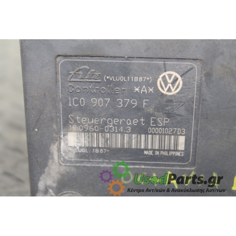 SKODA - OCTAVIA - Μονάδα ABS - 5ΠΟΡΤΟ - ΘΕΣΗ:  - ΕΤΟΣ: 1997-2010 4 - ΚΩΔ.ΚΑΤ/ΣΤΗ: 614517F VLU0L11B87 100960-03143 00001027D3.Μετ