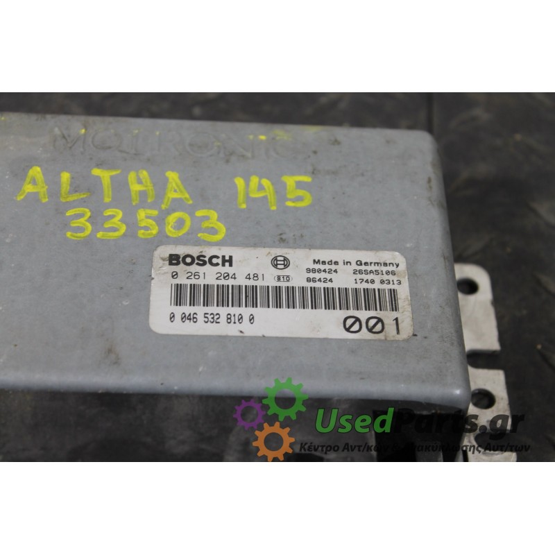 ALFA ROMEO - 145 - Εγκέφαλος ECU -  - ΕΤΟΣ:  - ΚΩΔ.ΚΑΤ/ΣΤΗ: 0261204481<br /><br />