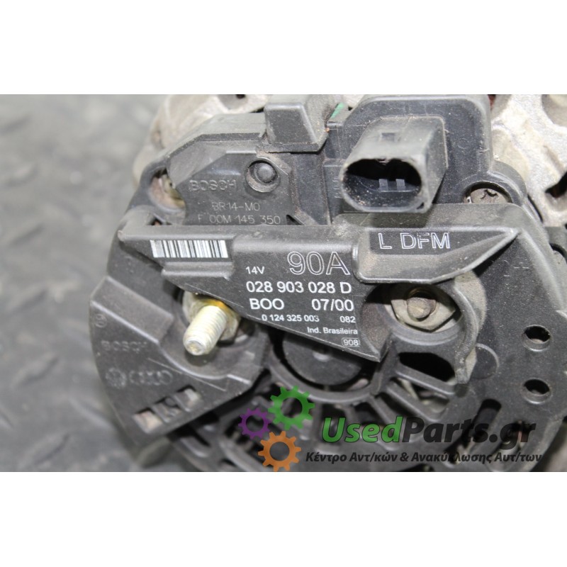 VW - GOLF - Δυναμό -  - ΕΤΟΣ: 1998-2004 - ΚΩΔ.ΚΑΤ/ΣΤΗ: 028903028<br />AUDI :: 028903028D <br /> SEAT :: 038903023A <br /> SEAT :