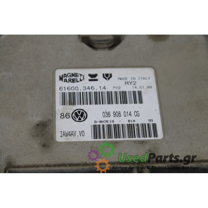 VW - BORA - Εγκέφαλος ECU -  - ΕΤΟΣ: 1998-2005 - ΚΩΔ.ΚΑΤ/ΣΤΗ: 61600345614  036906014<br /><br />