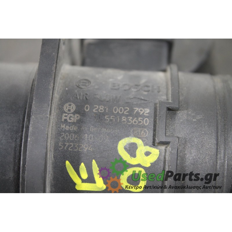 FIAT - GRANDE PUNTO - Μετρητής μάζας αέρα -  - ΕΤΟΣ: 2005-2012 - ΚΩΔ.ΚΑΤ/ΣΤΗ: F00C267023 0281002792<br /><br />