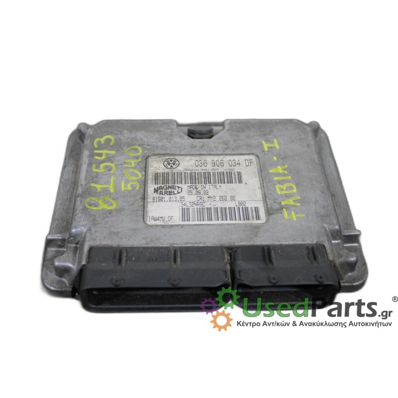 SKODA - FABIA - Εγκέφαλος ECU - 5ΠΟΡΤΟ - ΕΤΟΣ: 1999-2007 - ΚΩΔ.ΚΑΤ/ΣΤΗ: 036906034DF  036906034DF <br /><br />