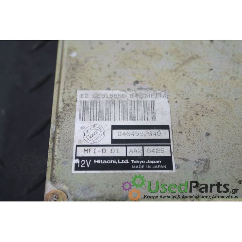 FIAT - BARCHETTA - Εγκέφαλος ECU - COUPE - ΕΤΟΣ: 1996-2004 - ΚΩΔ.ΚΑΤ/ΣΤΗ: MFI-001AAA26284 MFI001AAA26284 0464592640  AA28425<br 