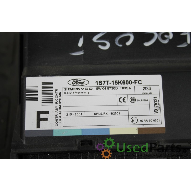 FORD - FOCUS - Ασφαλειοθήκη καμπίνας - 2ΠΟΡΤΟ - ΕΤΟΣ: 1998-2004 - ΚΩΔ.ΚΑΤ/ΣΤΗ: 1S7T-15K600-FC 1S7T15K600FC 5WK48730D<br /><br />