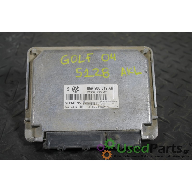 VW - GOLF - Εγκέφαλος ECU - 5ΠΟΡΤΟ - ΕΤΟΣ: 1998-2004 - ΚΩΔ.ΚΑΤ/ΣΤΗ: 06A906019AK  5WP441704  2597<br /><br />