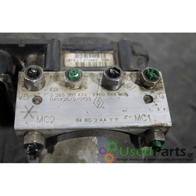 RENAULT - MEGANE SCENIC - Μονάδα ABS - 5ΠΟΡΤΟ - ΘΕΣΗ:  - ΕΤΟΣ: 2003-2009 - ΚΩΔ.ΚΑΤ/ΣΤΗ: 0265231474  8200344606  040426/2/0133 04