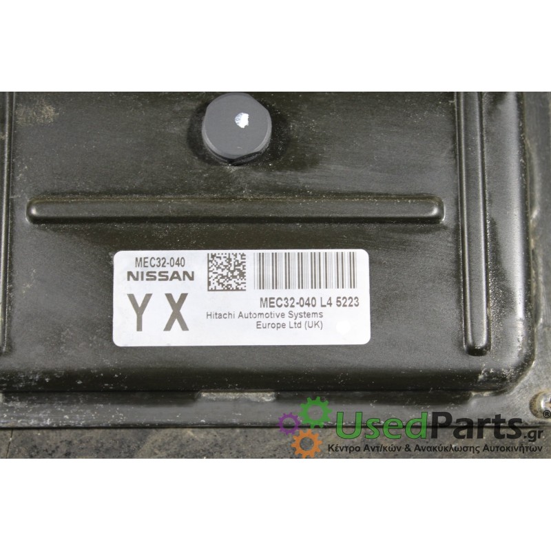 NISSAN - MICRA - Εγκέφαλος ECU - 5ΠΟΡΤΟ - ΕΤΟΣ: 2002-2010 - ΚΩΔ.ΚΑΤ/ΣΤΗ: MEC32-040 MEC32040 L4  5223  YX<br /><br />