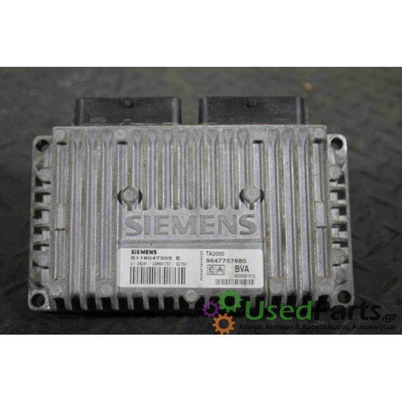 PEUGEOT - 307 - Εγκέφαλος ECU - 2ΠΟΡΤΟ - ΕΤΟΣ: 2001-2005 - ΚΩΔ.ΚΑΤ/ΣΤΗ: S118047505E  TA2000  9647757880  BVA<br /><br />