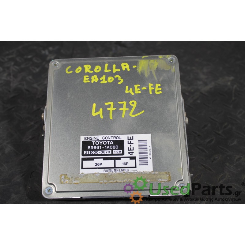 TOYOTA - COROLLA - Εγκέφαλος ECU - 5ΠΟΡΤΟ - ΕΤΟΣ: 1992-1996 - ΚΩΔ.ΚΑΤ/ΣΤΗ: 89661-1A080 896611A080 211000-0870 2110000870<br /><b