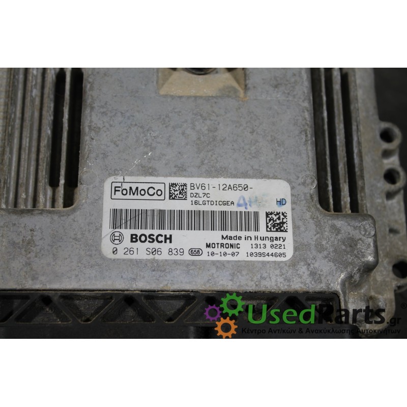 FORD - C-MAX - Εγκέφαλος ECU - 5ΠΟΡΤΟ - ΕΤΟΣ: 2010-2014 - ΚΩΔ.ΚΑΤ/ΣΤΗ: 0261S06839  BV61-12A650 BV6112A650 DZL7C  13130221<br /><