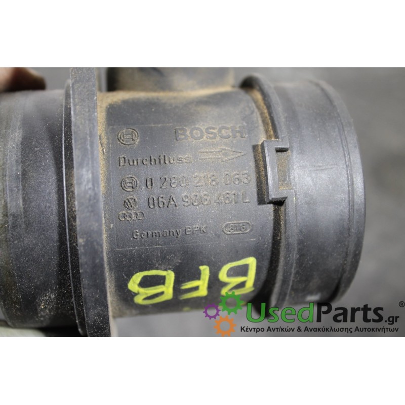 AUDI - A4 - Μετρητής μάζας αέρα - ΣΕΝΤΑΝ - ΕΤΟΣ: 2004-2007 - ΚΩΔ.ΚΑΤ/ΣΤΗ: 0280218063  06A9064611<br /><br />