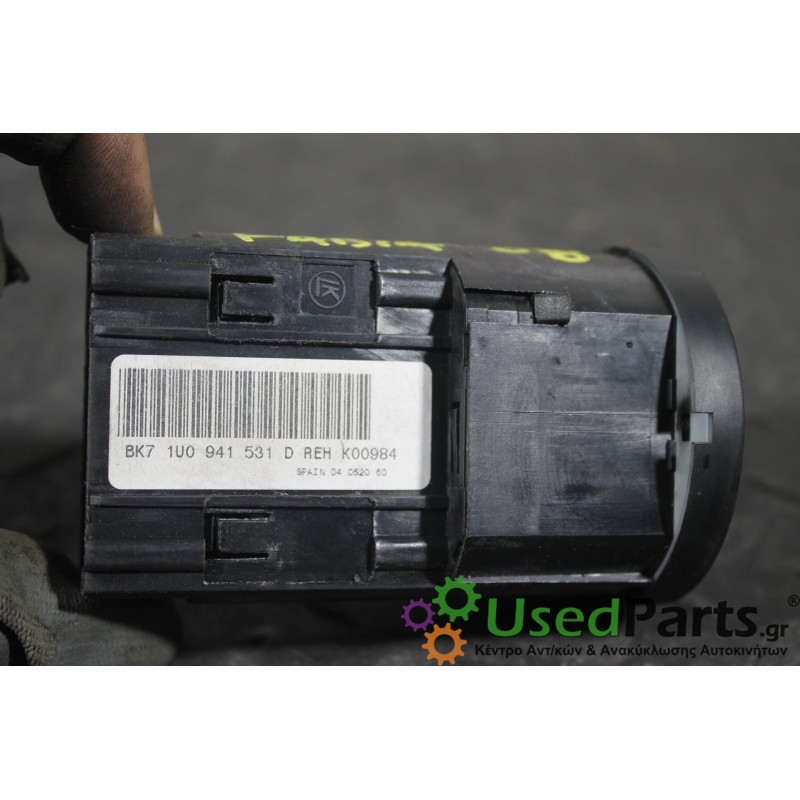 SKODA - FABIA - Διακόπτης φώτων - 5ΠΟΡΤΟ - ΕΤΟΣ: 2007-2010 - ΚΩΔ.ΚΑΤ/ΣΤΗ: BK71U0941531D<br /><br />