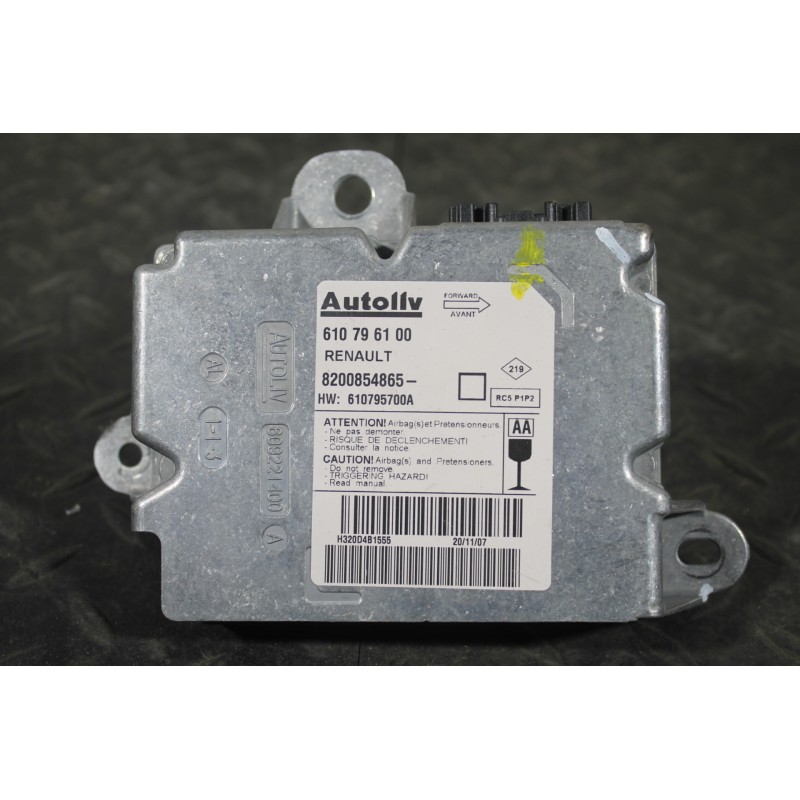 RENAULT - CLIO - Εγκέφαλος αερόσακων - 2ΠΟΡΤΟ - ΕΤΟΣ: 2006-2009 - ΚΩΔ.ΚΑΤ/ΣΤΗ: 610796100  8200854865<br /><br />