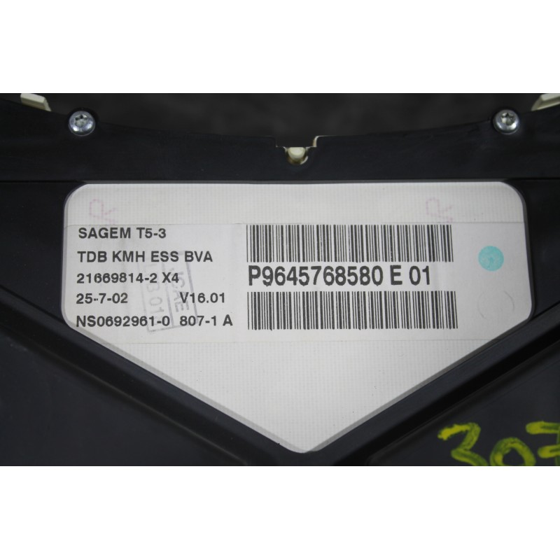 PEUGEOT - 307 - Καντράν - 5ΠΟΡΤΟ - ΕΤΟΣ: 2001-2005 - ΚΩΔ.ΚΑΤ/ΣΤΗ: P9645768580E01  T5-3 T53 T5/21K-SA T521KSA<br /><br />