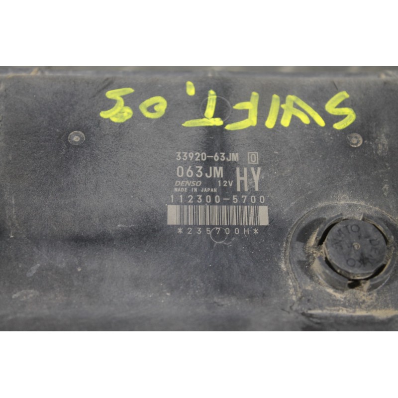 SUZUKI - SWIFT - Εγκέφαλος ECU - 5ΠΟΡΤΟ - ΕΤΟΣ: 2006-2011 - ΚΩΔ.ΚΑΤ/ΣΤΗ: 33920-63JM 3392063JM 063JMHY  112300-5700 1123005700<br