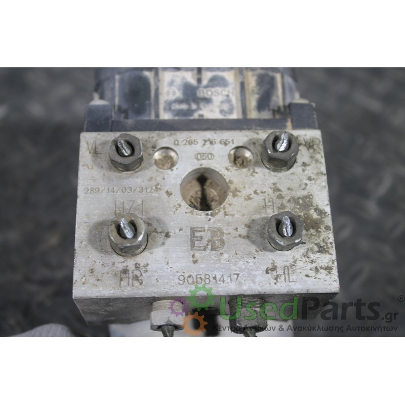 OPEL - ZAFIRA - Μονάδα ABS - 5ΠΟΡΤΟ - ΘΕΣΗ:  - ΕΤΟΣ: 1999-2005 - ΚΩΔ.ΚΑΤ/ΣΤΗ: 90581417  0265216651<br /><br />