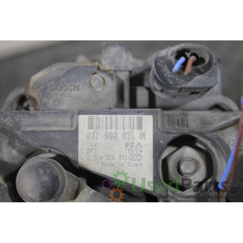 VW - POLO - Δυναμό - 2ΠΟΡΤΟ - ΕΤΟΣ: 2002-2005 - ΚΩΔ.ΚΑΤ/ΣΤΗ: 037903025M  0124325013900<br /><br />