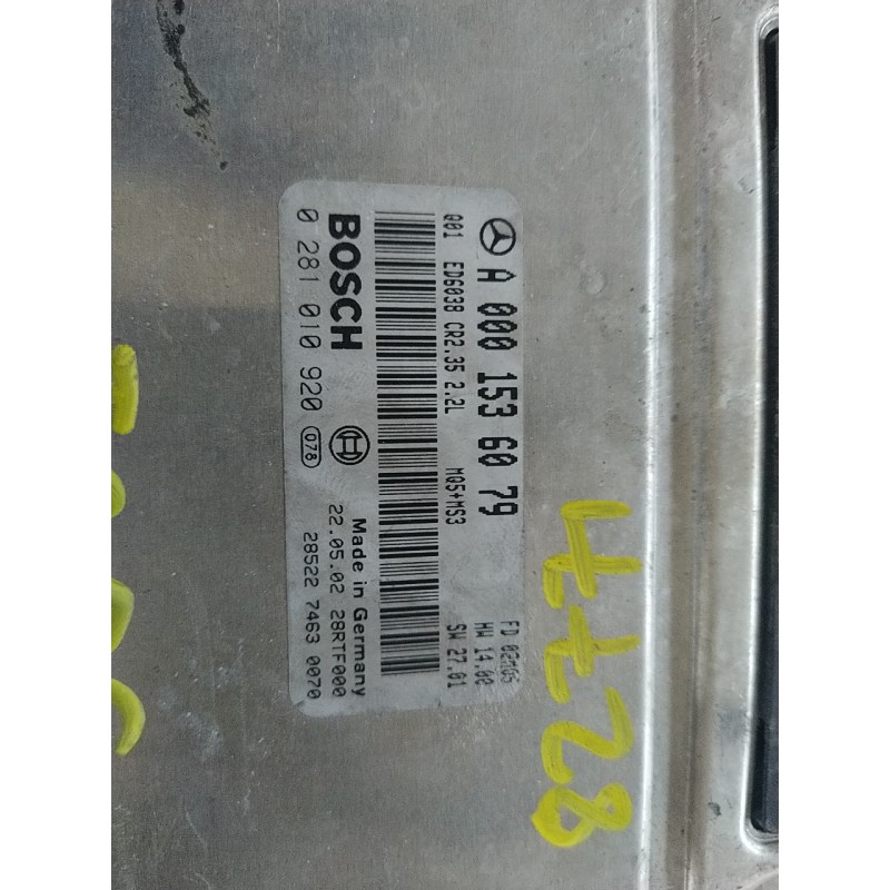 MERCEDES - W901 - Εγκέφαλος ECU - ΚΩΔΙΚΟΣ ΜΗΧΑΝΗΣ: 611981 - ΚΥΒΙΚΑ: 2874 - ΕΤΟΣ: 1995-2006