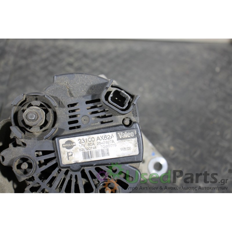NISSAN - MICRA - Δυναμό - 5ΠΟΡΤΟ - ΕΤΟΣ: 2002-2010 - ΚΩΔ.ΚΑΤ/ΣΤΗ: 23100AX62A  14V850A2542927A  605020748  TG8S019<br /><br />