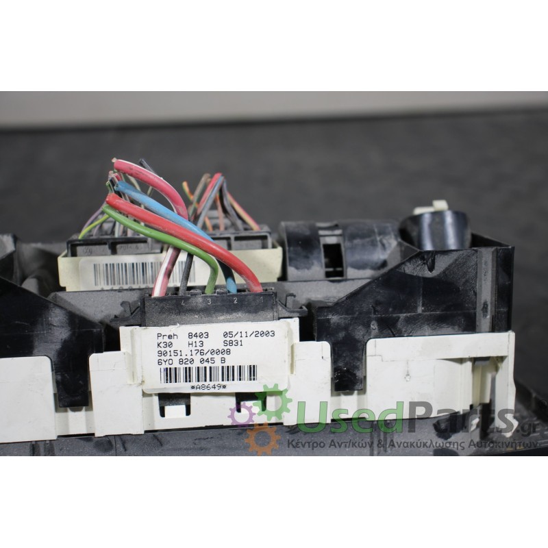 SKODA - FELICIA - Χειριστήρια θερμοκρασίας - VAN - ΕΤΟΣ: 1998-2001 - ΚΩΔ.ΚΑΤ/ΣΤΗ: 6Y0820045B<br /><br />