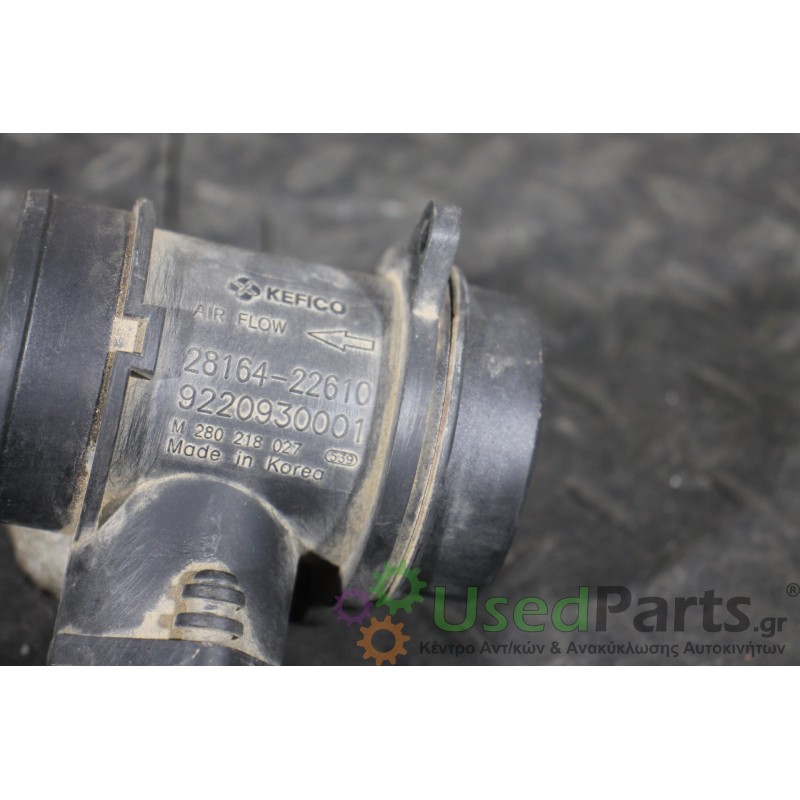 HYUNDAI - ACCENT - Μετρητής μάζας αέρα - 2ΠΟΡΤΟ - ΕΤΟΣ: 1999-2002 - ΚΩΔ.ΚΑΤ/ΣΤΗ: 2816422610  9220930001<br /><br />