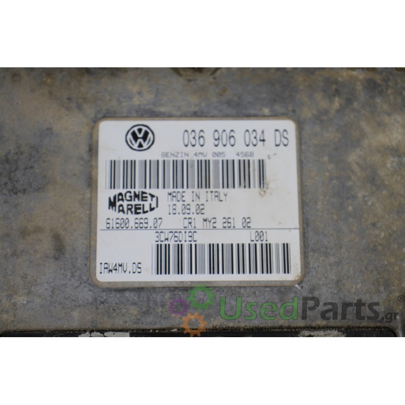 SEAT - TOLEDO - Εγκέφαλος ECU - ΣΕΝΤΑΝ - ΕΤΟΣ: 1999-2004 - ΚΩΔ.ΚΑΤ/ΣΤΗ: 036906034DS<br /><br />