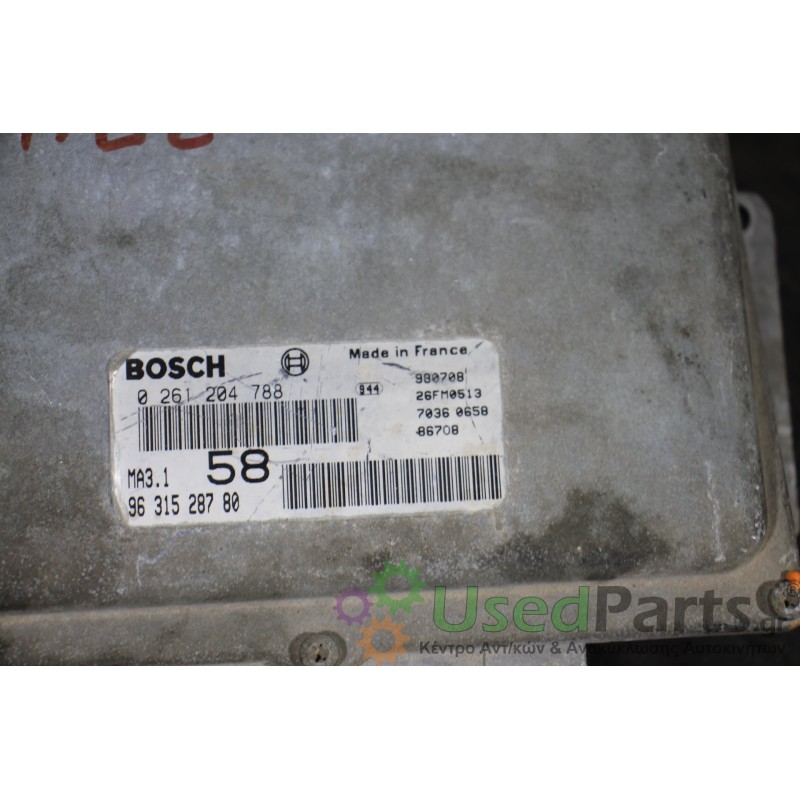 CITROEN - SAXO - Εγκέφαλος ECU - 5ΠΟΡΤΟ - ΕΤΟΣ: 1996-1999 - ΚΩΔ.ΚΑΤ/ΣΤΗ: 0261204788<br /><br />