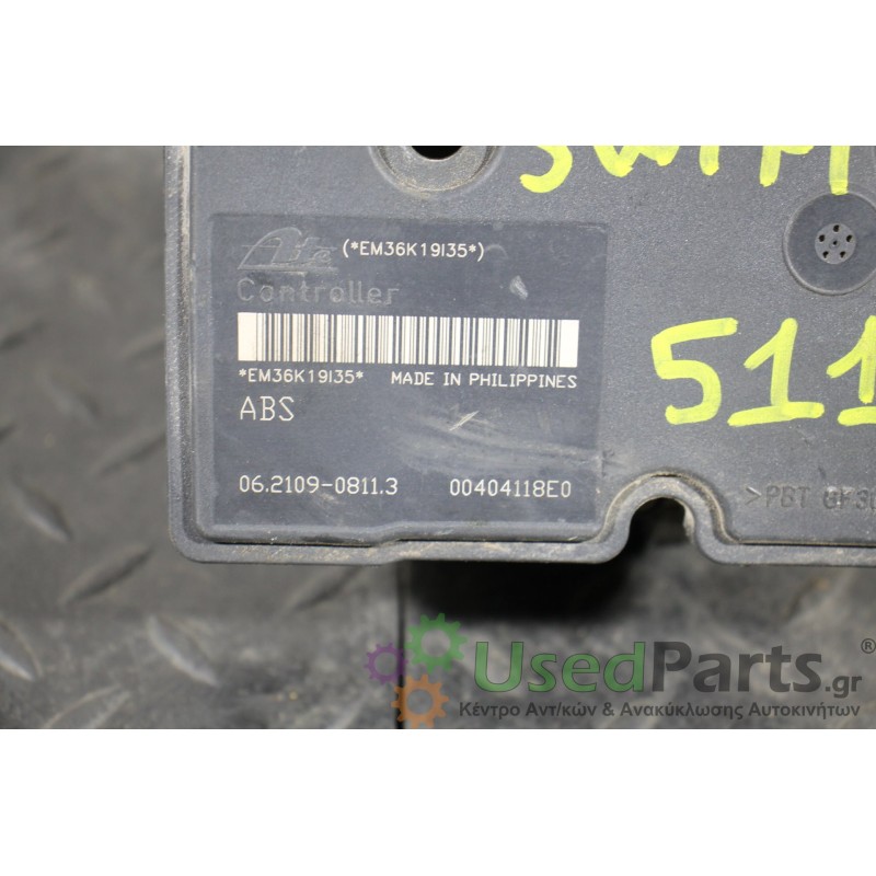 SUZUKI - SWIFT - Μονάδα ABS - 5ΠΟΡΤΟ - ΘΕΣΗ:  - ΕΤΟΣ: 2006-2011 - ΚΩΔ.ΚΑΤ/ΣΤΗ: 06210908113  00404118E0<br /><br />