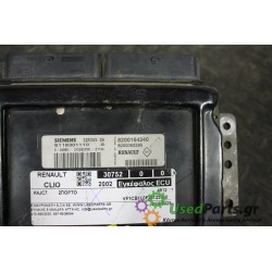 RENAULT - CLIO - Εγκέφαλος ECU - 2ΠΟΡΤΟ - ΕΤΟΣ: 2001-2004 - ΚΩΔ.ΚΑΤ/ΣΤΗ: 8200164240  8200080285  S118301110<br /><br />