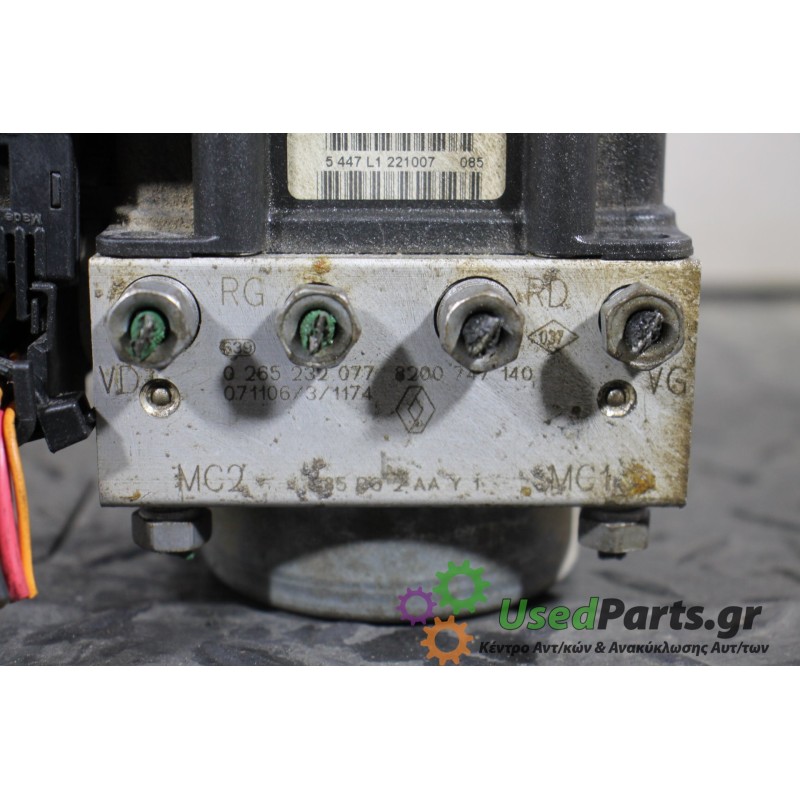 RENAULT - CLIO - Μονάδα ABS - 5ΠΟΡΤΟ - ΘΕΣΗ:  - ΕΤΟΣ: 2006-2009 - ΚΩΔ.ΚΑΤ/ΣΤΗ: 0265800559  085  7902410151  0265232077  82007471