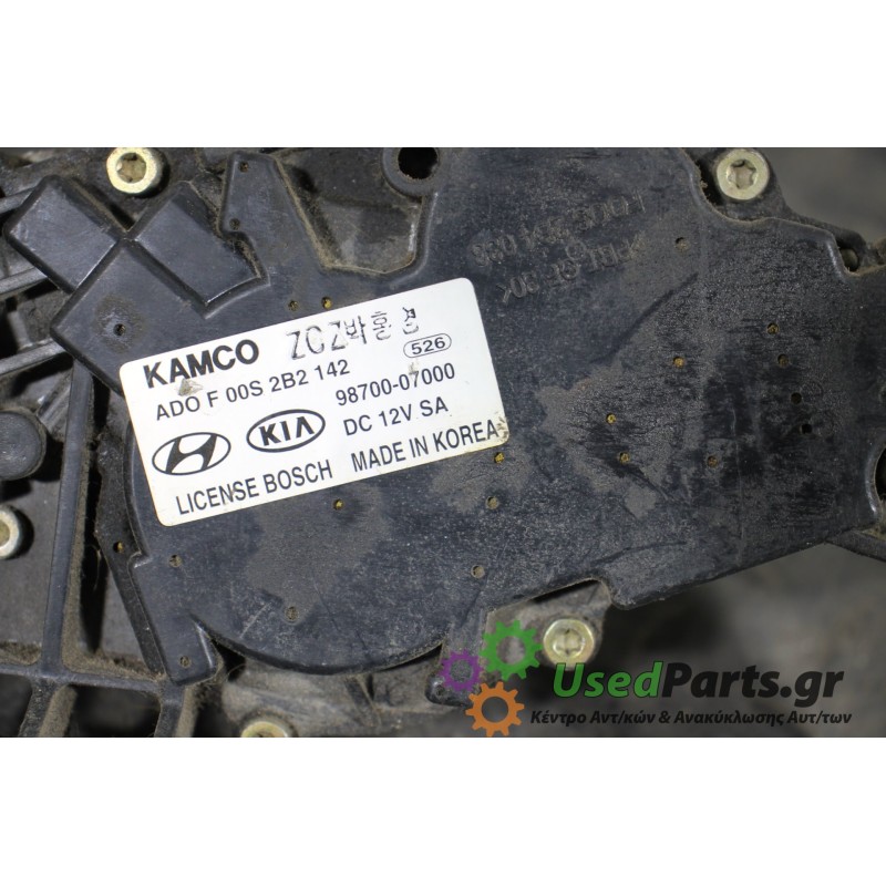 KIA - PICANTO - Μοτέρ υαλοκαθαριστήρων - 5ΠΟΡΤΟ - ΕΤΟΣ: 2004-2008 - ΚΩΔ.ΚΑΤ/ΣΤΗ: 9870007000  DC12VSA<br /><br />