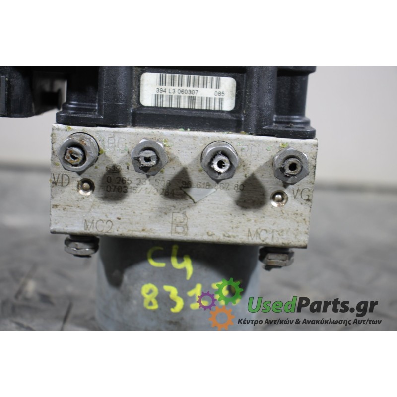 CITROEN - C4 - Μονάδα ABS - 2ΠΟΡΤΟ - ΘΕΣΗ:  - ΕΤΟΣ: 2004-2011 - ΚΩΔ.ΚΑΤ/ΣΤΗ: 0265800406  085  7830602359  0265231508  9661886780
