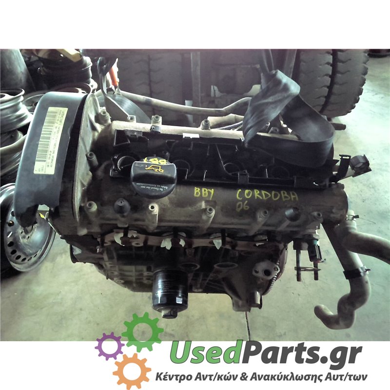 SEAT - CORDOBA - Κινητήρας - ΚΩΔΙΚΟΣ ΜΗΧΑΝΗΣ: BBY - ΚΥΒΙΚΑ: 1390 - ΕΤΟΣ: 2002-2008 - ΚΩΔ.ΚΑΤ/ΣΤΗ: BBY<br /><br />