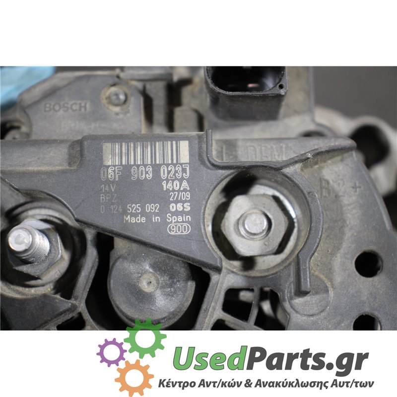 VW - GOLF - Δυναμό - 5ΠΟΡΤΟ - ΕΤΟΣ: 1998-2004 - ΚΩΔ.ΚΑΤ/ΣΤΗ: 06F903023J  140A  0124525092<br /><br />